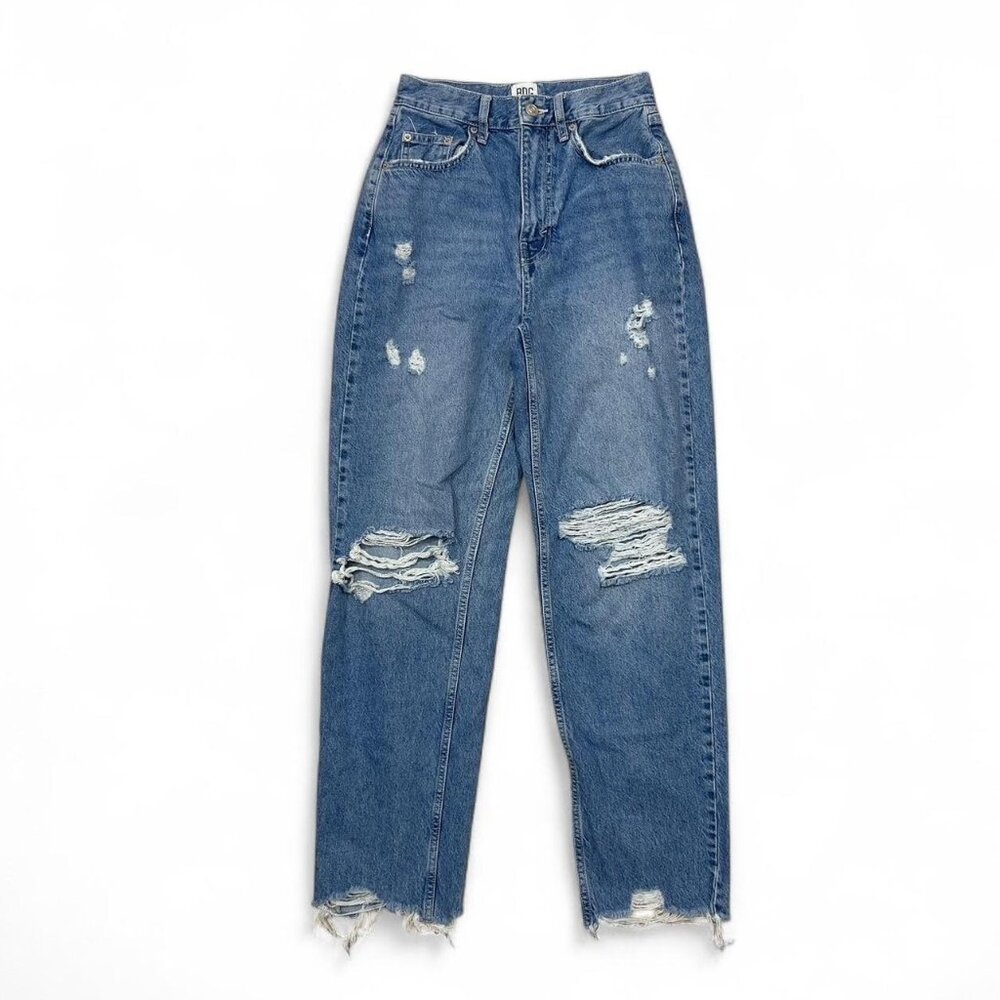 EUC Urban Outfitters High Rise Baggy Women’s BDG Jeans Medium Wash Ripped Size 2
